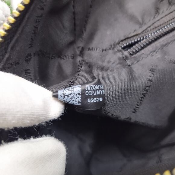 Michael Kors Jet Set Black Leather Double Handles Zipper Satchel Bag - Picture 12 of 16